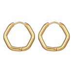 color: Round Wire Hexagon Ear Cuff Gold 1 PC