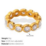 color: JZ174WEG6 White Zircon Round Ring