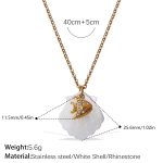 color: XL535-PJ581WEG White Shell Necklace