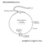color: RE023-A Letter Steel Color Bracelet 16+5cm