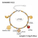 color: E696-Mixed Color Bracelet 16+5cm