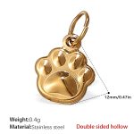 color: PJ233G Double-sided Hollow Gold Pendant
