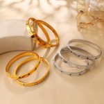 Devil's Eye Color Zircon Bracelet Stainless Steel Simple Temperament Bracelet