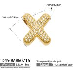color: D450-Letter X Gold Pendant