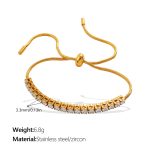 color: SL465WEG3.3MM White Zircon Bracelet