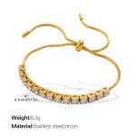 color: SL465WEG4.3MM White Zircon Bracelet