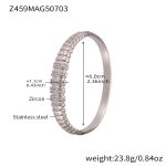 color: Z459-Steel Color Zircon Bangle
