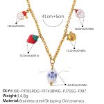 color: XL606G1 Gold Necklace
