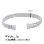 color: 8mm Width SZ44 Steel Color