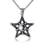 color: Five-pointed Star + Stainless Steel Chain