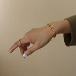 color: E245-Brooch Pin Splice Gold Bracelet 15+5cm