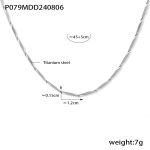 color: TXP079-Steel Color Polished Segment Length 12mm-Small