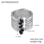color: A873-Steel Color Ring / size: US 7