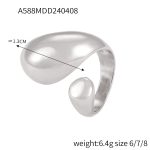 color: A588-Steel Color Ring / size: US 6
