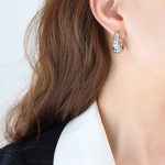 color: F732-Steel Color Earrings
