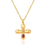 color: Deep Cross Drop Red Zircon