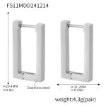 color: F511-Steel Color Earrings