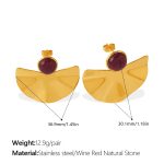 color: EH1347RBG Natural Stone Earrings