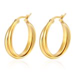 color: Double Dome Gold Earrings