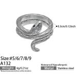 color: A132-Steel Color Ring -Size 6