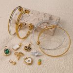 French Ins Simple Opening Thin Bracelet Irregular Cold Stainless Steel DIY Pendant Retro Personality