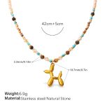 color: XL863CRG Natural Stone Necklace