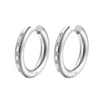 color: 4*16 Set with White Rhinestone Ear Cuff Steel Color