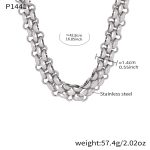 color: P1441-Steel Color Necklace