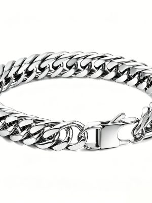 2026 Cuban Link Chain Bracelet Double Woven 4-Sided Grinding Vintage Stainless Steel Men and Women Trendy Hip Hop Necklace