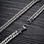 Stainless Steel Grinding Chain Men's Cuban Link Chain Simple Accessories Chain Sweater Chain Jewelry Necklace