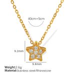 color: XL220 White Rhinestone Gold Necklace
