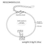 color: RE023-Y Letter Steel Color Bracelet 16+5cm