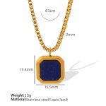 color: XL96 Lapis Lazuli Gold Necklace