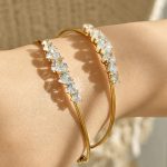 Loving Heart Zircon Stainless Steel Gold-Plated Bracelet Advanced All-Match Light Luxury Female Accessories Bracelet
