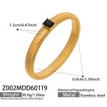 color: Z002-Black Zircon Bangle -Width 12MM