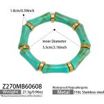 color: Z270-Gold Green Resin Bangle