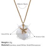 color: XL535-PJ571WEG White Shell Necklace