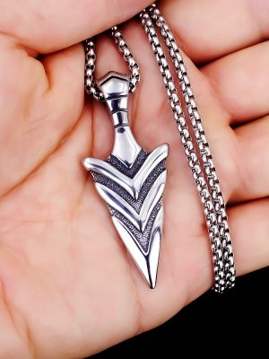 New Stainless Steel Necklace Cast Cross Men's Pendant Punk Retro Ornament
