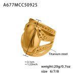 color: A677-Gold Ring / size: US 6