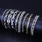 Stainless Steel Bracelet Men's Non-Fading Cuban Link Chain All-Match Washable