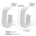color: EH482 Silver Earrings