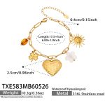 color: TXE583-Gold Bracelet 17.5+5cm