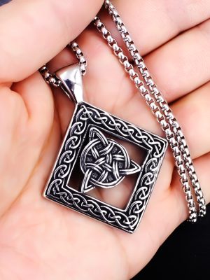 Ornament Viking Pendant Aoding Triangle Stainless Steel Necklace