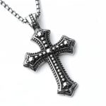 color: Speckled Cross + Stainless Steel Chain