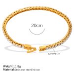 color: SL469WEG3.3MM White Zircon Bracelet