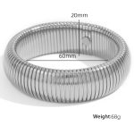 color: 20mm Width (Ring Size 60mm)SZ06 Steel Color