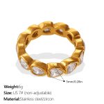 color: JZ171WEG7 White Zircon Heart Ring