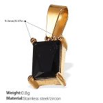 color: PJ466BKG Black Zircon Gold Pendant