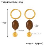 color: TXF041-Gold Earrings
