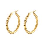 color: 1 Twisted Wire Earrings Gold MS-021